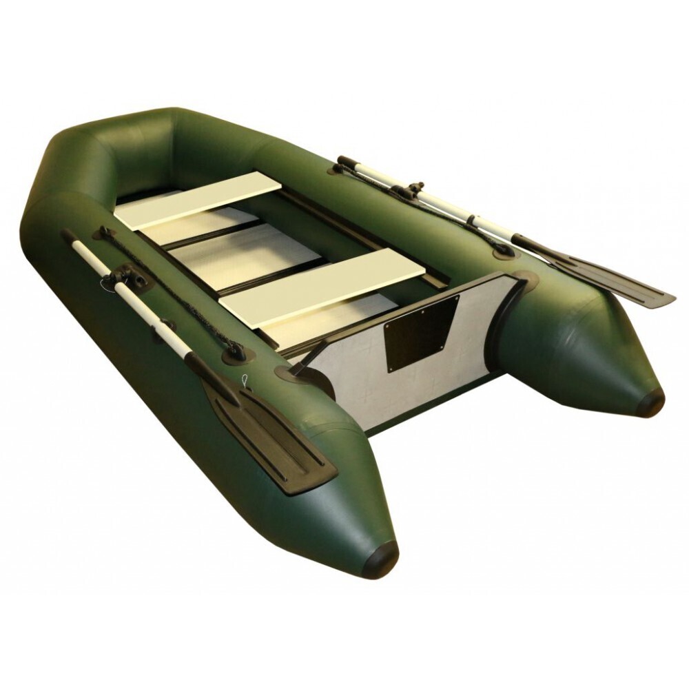 Надувная Лодка ПВХ Polar Bird PB-260ТМ Teal (зеленая, серая) + стеклокомпозитная слань