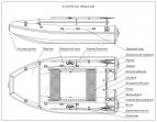 Надувная лодка Фрегат M-350 FM Lux серый (Valmex)