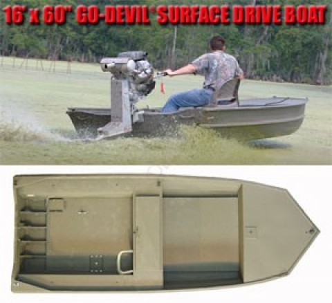 Лодка Go-Devil Surface Drive 16'x60SD"