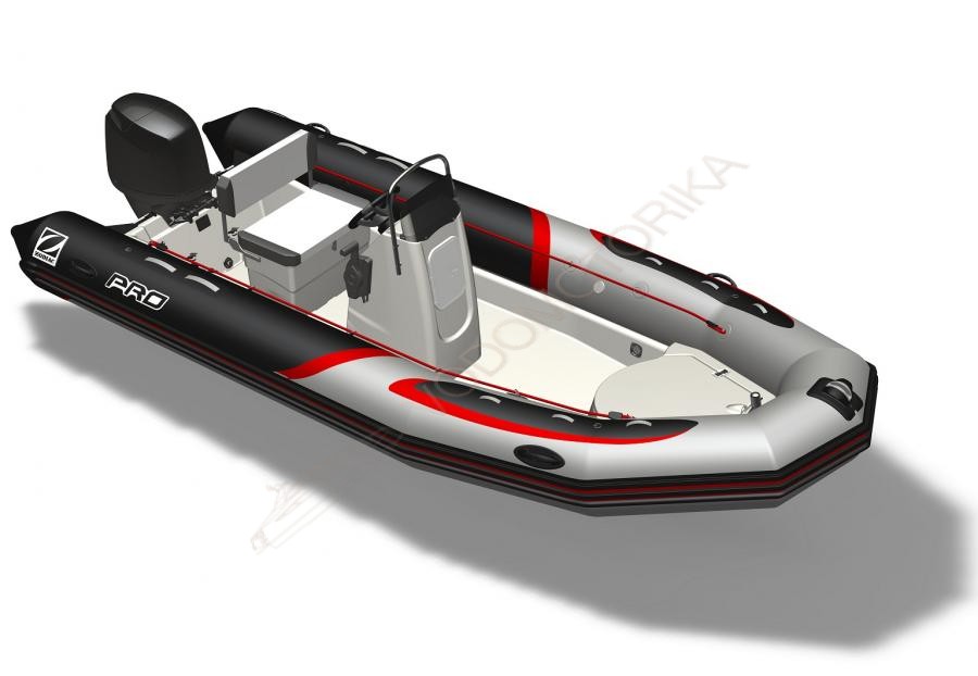 Моторная лодка Zodiac PRO 750 BLACK  NEO TUBE - GREY HULL