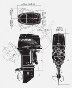 Лодочный мотор Tohatsu M70C EPTOL 70 л.с. двухтактный