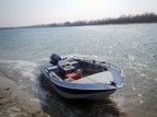 Алюминиевая моторно-гребная лодка Охотник 380К
