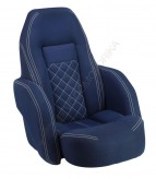 Кресло ROYALITA мягкое, подставка, обивка ткань Markilux темно-синяя (570000395)
